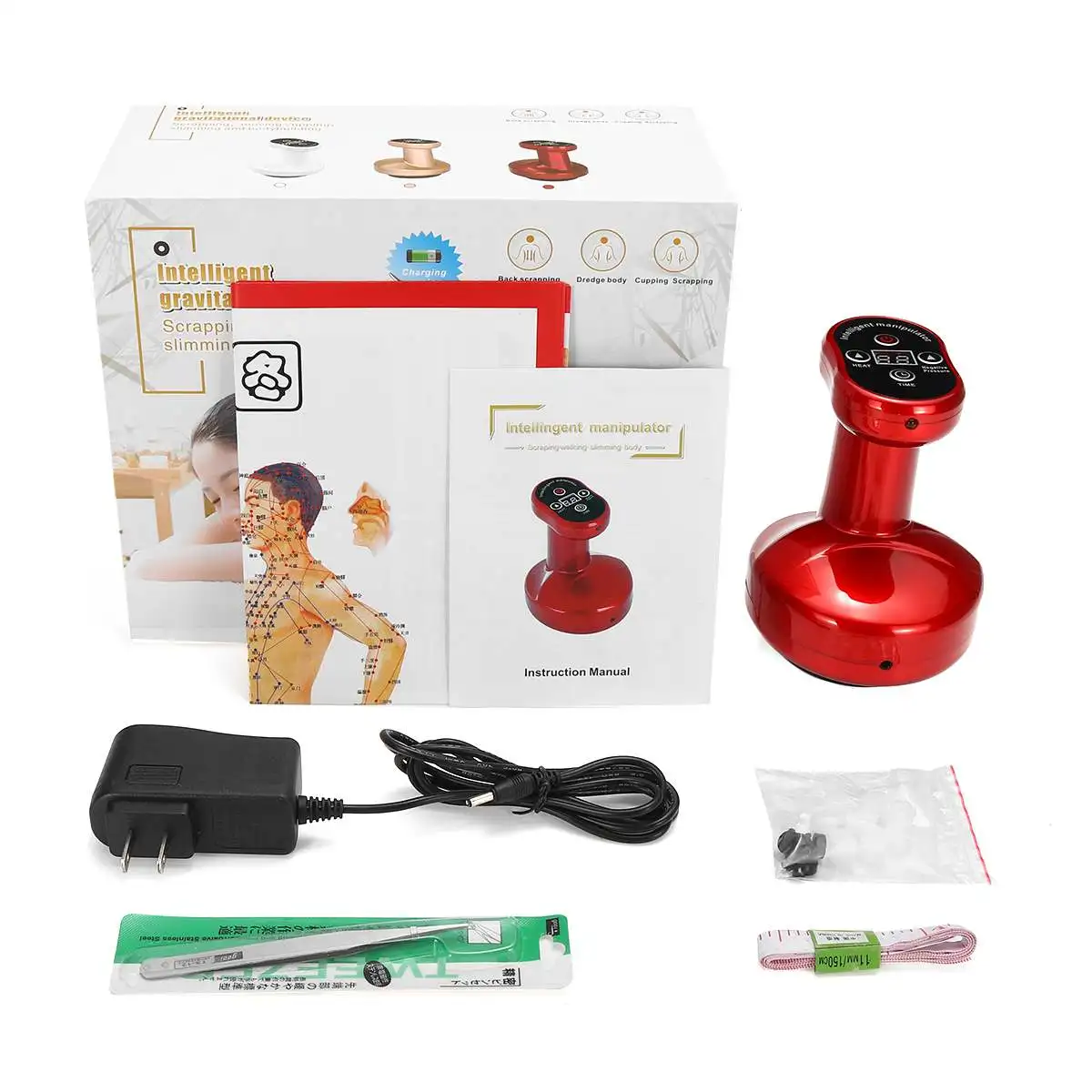 

Electric Cupping Stimulate Acupoint Detoxification Massager Guasha Scraping Heat Massage Negative Pressure Acupuncture Therapy