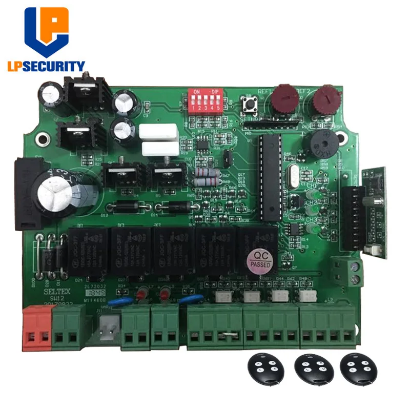 

LPSECURITY 24V Gate Opener Control panel PCB Mother board for double arms swing gate motor