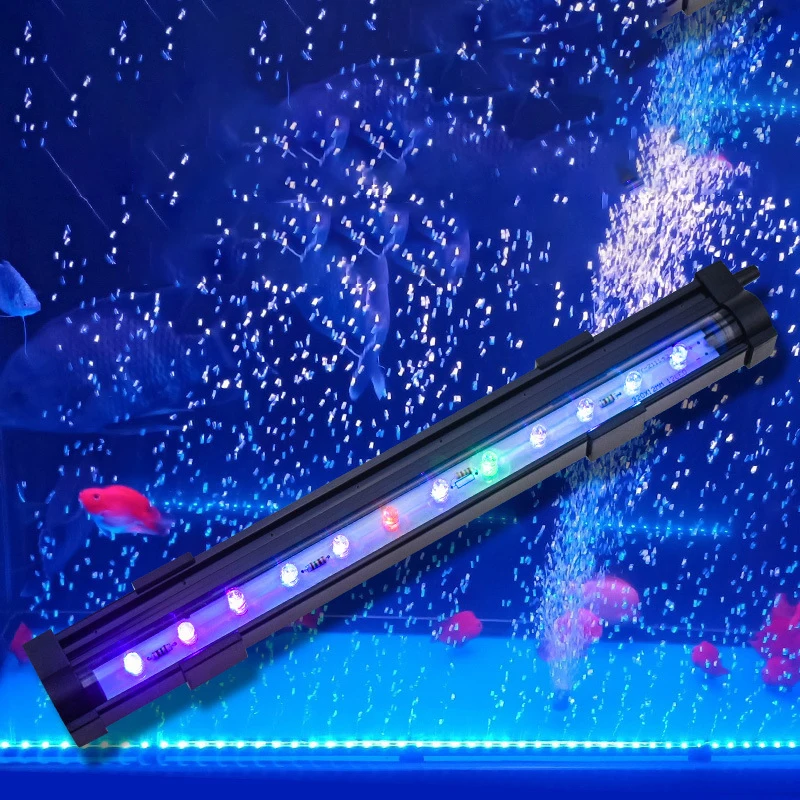 

80-120cm Aquarium Light LED Waterproof Fish Tank Clip Light Underwater Decor Lighting Submersible Lamp Plant Grow Lamp