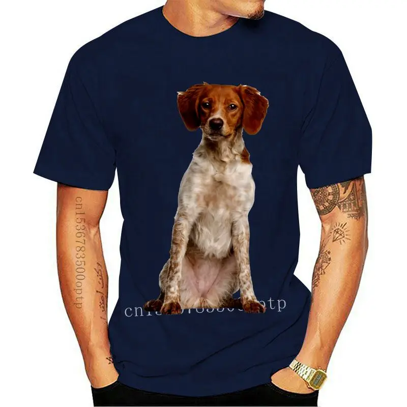 

Design Brittanys Dog T-Shirt Summer Fashion Men's Short Sleeve T-Shirt