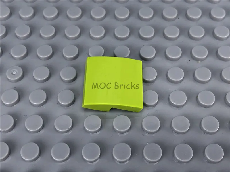 100 шт./лот MOC кирпичи 15068 изогнутый наклонный кирпич 2x2 белый красный черный яблоко