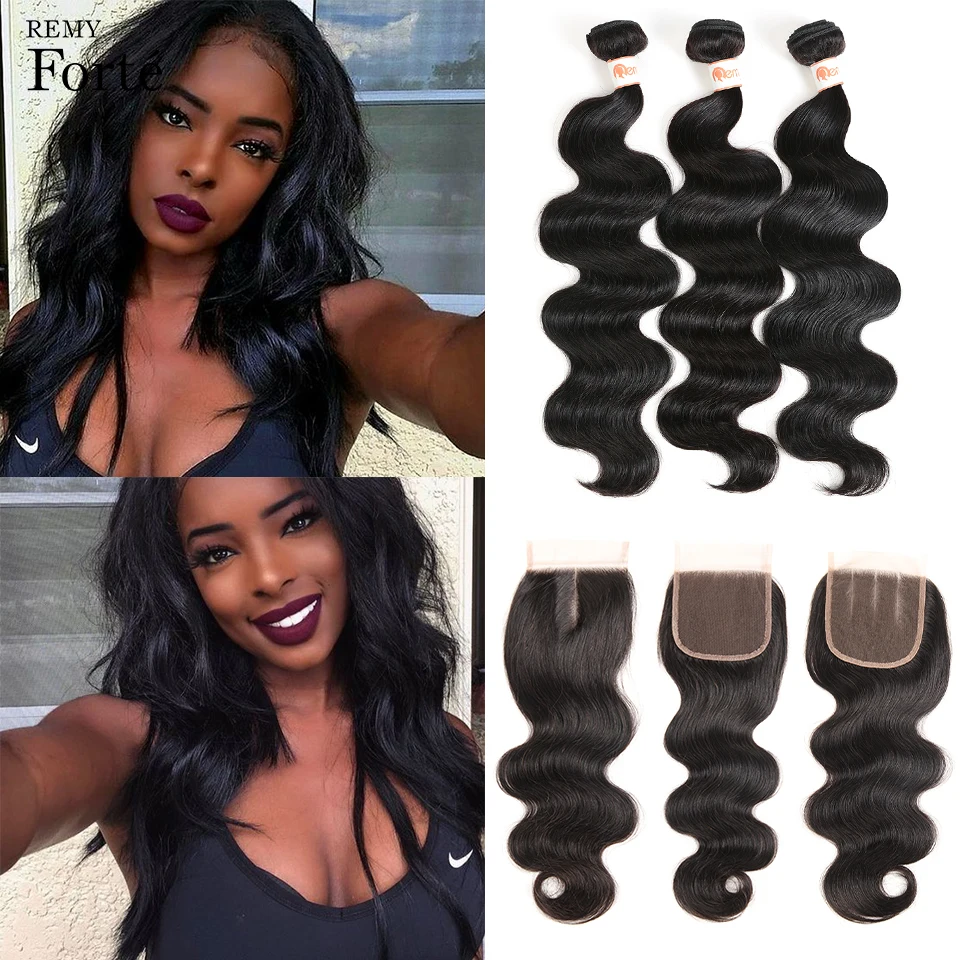 Remy Forte волнистые пучки с застежкой 30 дюймопряди бразильские пупряди волос 3/4