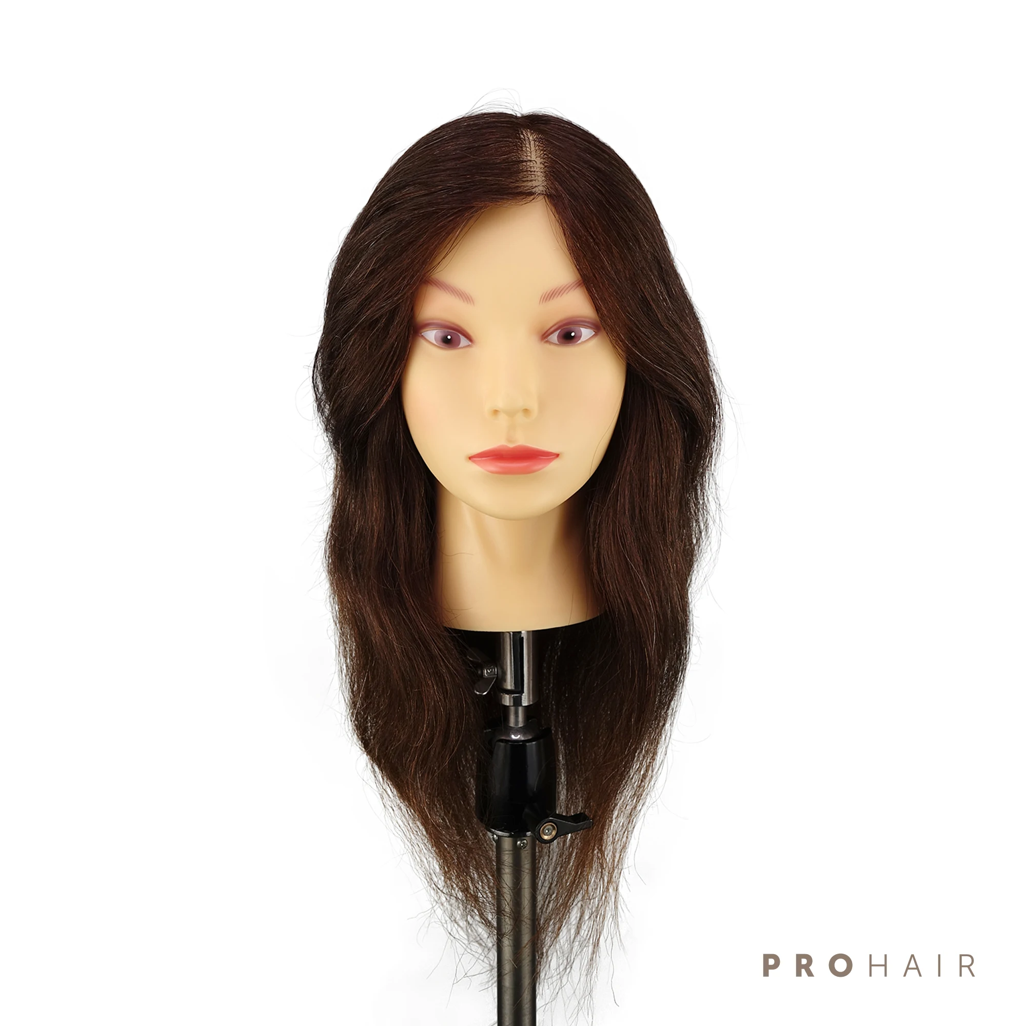 PROHAIR 45 см 1" смешанные волосы темно-коричневый обучение головы Салон Женский манекен головы Парикмахерская Практика Обучение Кукла H