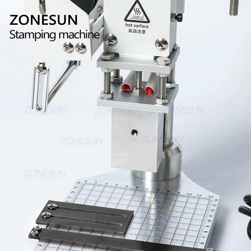 ZONESUN машина для горячего тиснения фольгой ручная Бронзирующая логотипа торговой