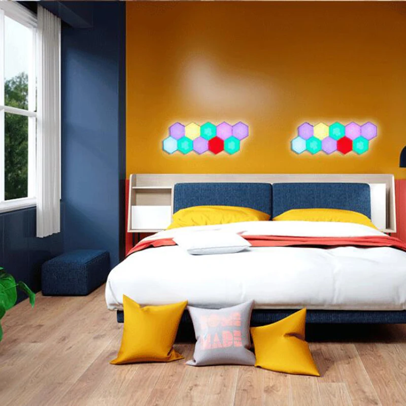 

1-10PCS Touch Sensitive Lighting Lamp Hexagonal Lamps Quantum Lamp Modular LED Night Light Hexagons Creative Decoration Lamp