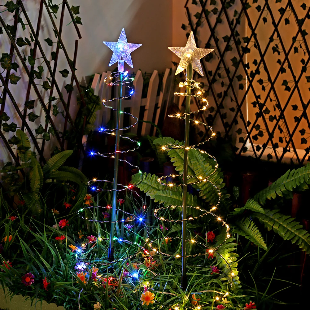 

Solar LED Christmas Tree Decoration String Lights Outdoor Holiday Atmosphere Decoration Light Courtyard Ornament Light Gift