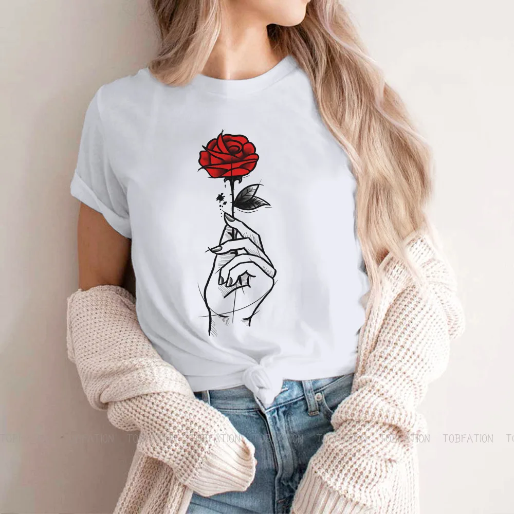 

Keep Rose Kawaii Girls Women T-Shirt Flowers Lover 5XL Blusas Harajuku Casual Short Sleeve Vintage Oversized Tops