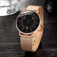famous brand casual mens clock wristwatch black fashion quartz watch ultra thin stainless steel mesh belt relogio masculino