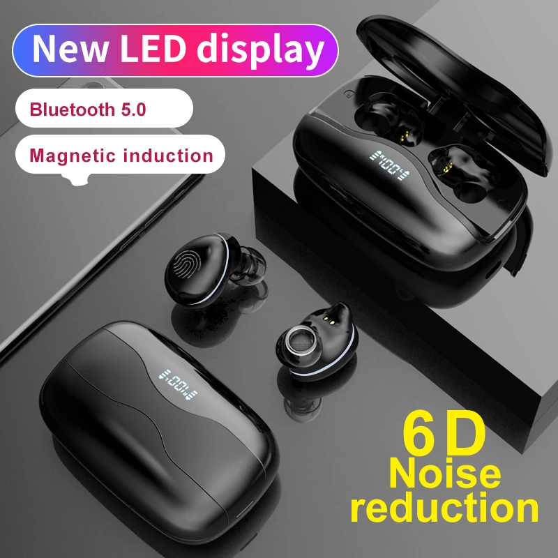 

New Arrival Hot Sale TWS Bluetooth 5.0 Earphone Wireless Waterproof Heatset Supporting Android for iOS Smart Mobile Phone