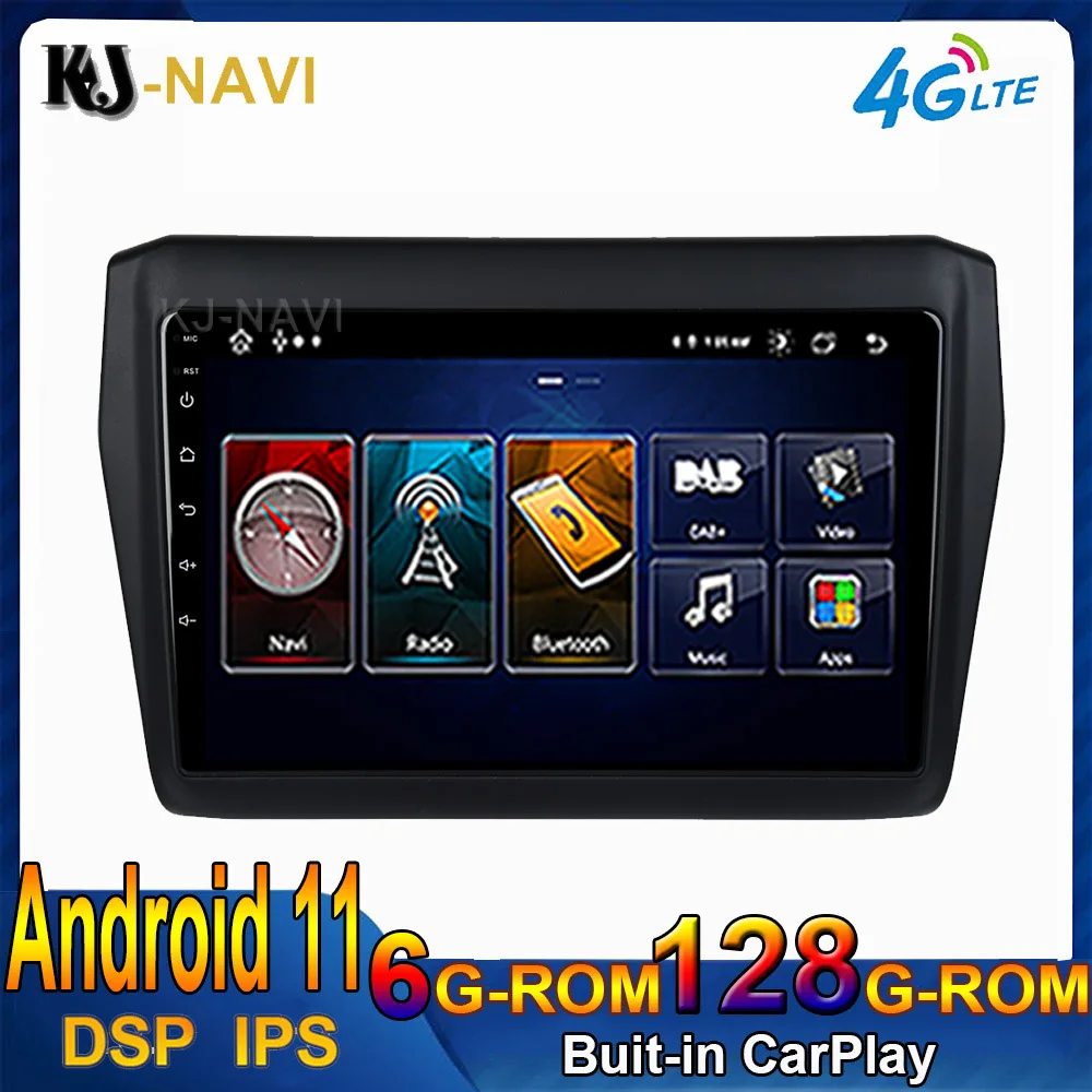

For Suzuki Swift 5 2016 - 2020 6+128G DSP Android 11.0 Car Auto Radio Video CARPLAY GPS Multimedia Navigation 4G WIFI