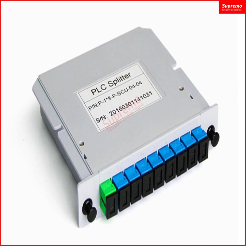 

10 шт./лот SC UPC 1X8 волоконно-оптическая коробка для кассеты, Оптическая муфта SC UPC PLC 1X8 волоконно-оптический разветвитель, распределитель луча