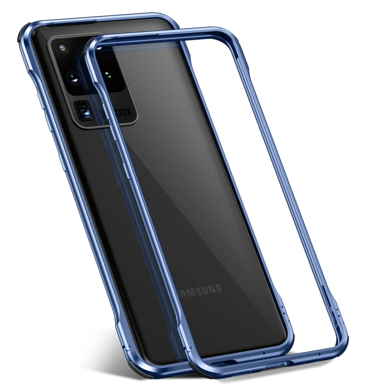 Чехол-бампер для Samsung Galaxy S20 Plus Ultra противоударный с алюминиевой рамкой | Мобильные