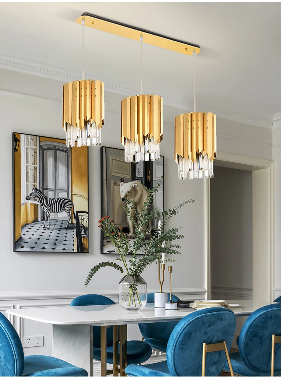 Небольшой круглый золотой k9 хрустальный светодиодный Современный Люстра