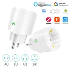 Умная розетка ZIgbee, 16 А, Wi-Fi, Tuya, с голосовым управлением и поддержкой Alexa, Google Assistant