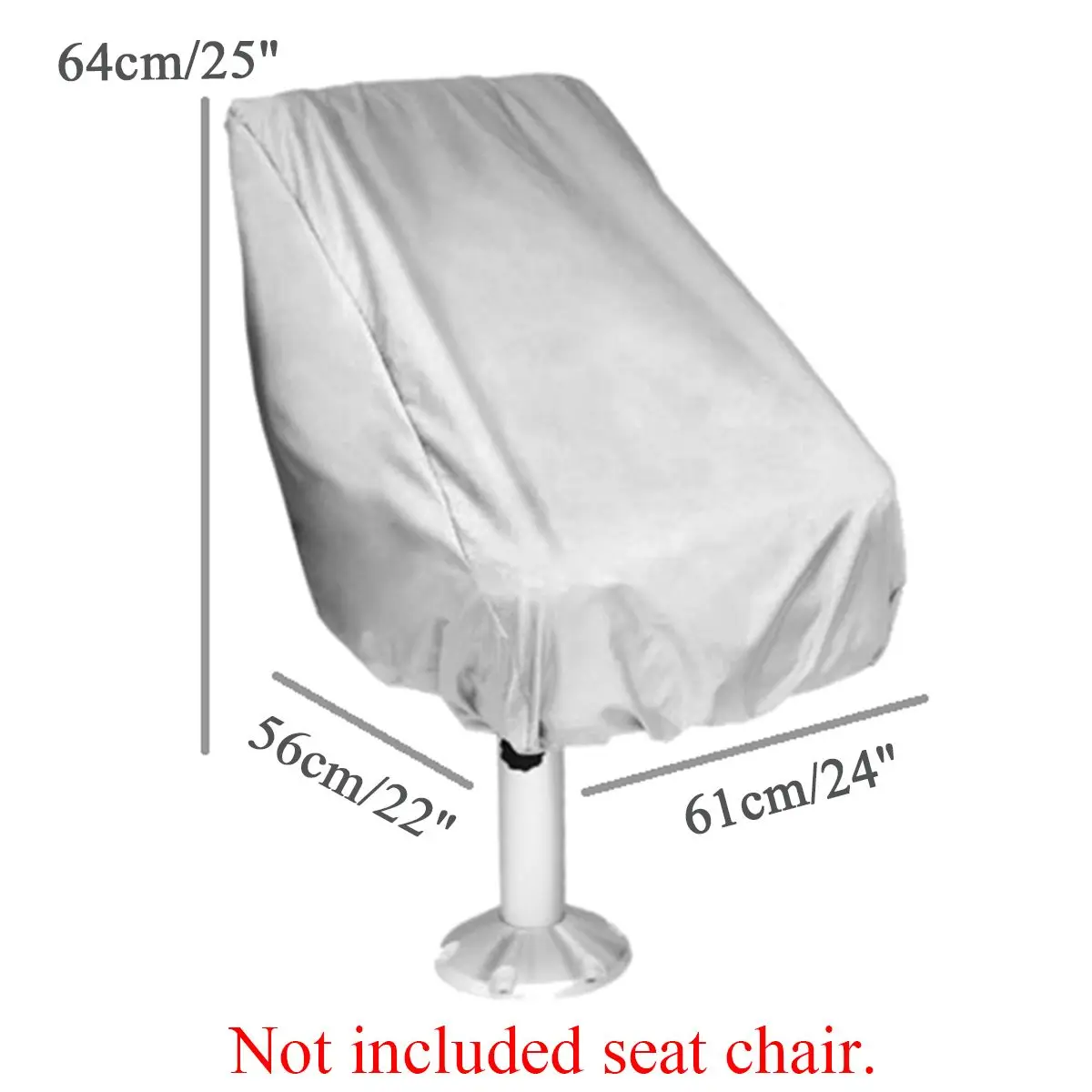 

210D Marine Boat Seat Cover 56x61x64cm Waterproof Foldable Elastic Closure Yacht Lift Rotate Chair Protector Anti UV Dustproof