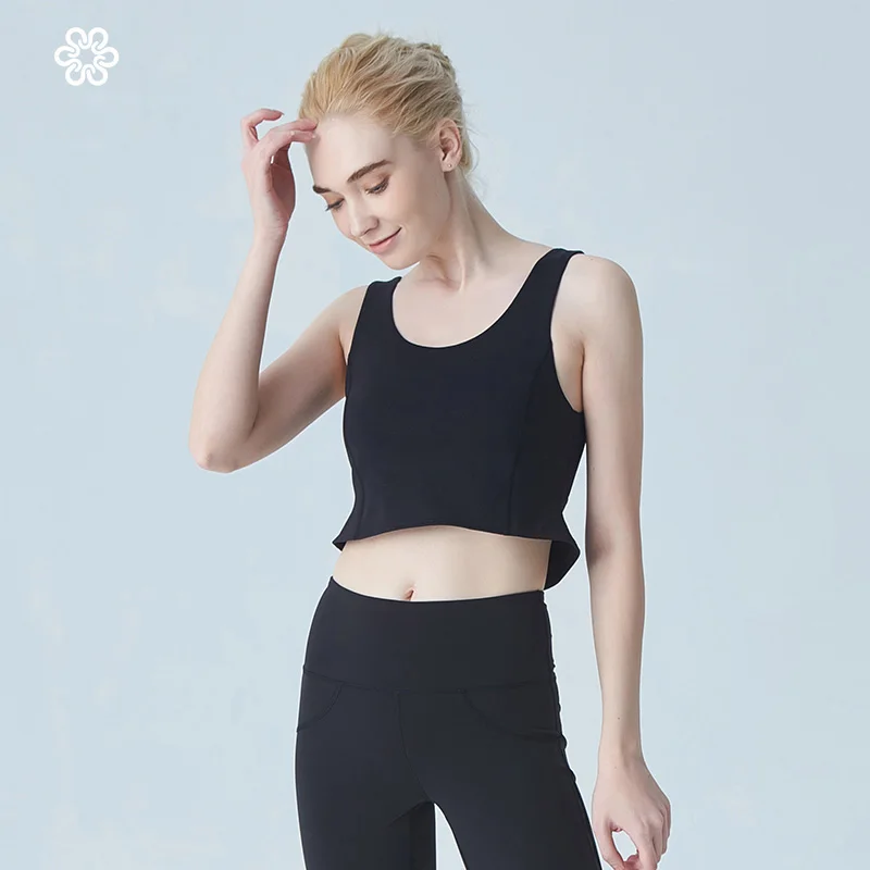 Женская модель женский укороченный топ без рукавов для девушек спортивные