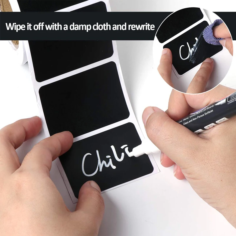 Наклейки для специй водонепроницаемые наклейки классной доски кухни домашних