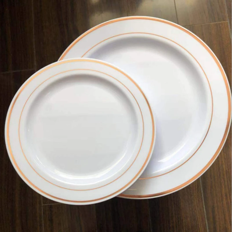 

Rose Gold 150Pcs Disposable Plastic Tableware Plate Cup Cutlery Spoon Wedding Birthday Party Supplies