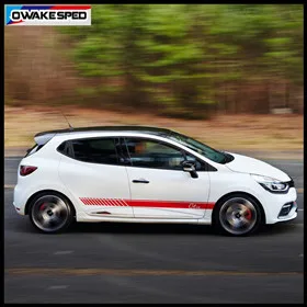 RS графика автомобиля Стайлинг боковой двери юбка наклейка для Renault Megane R26R гонки решетки наклейка авто тела индивидуальные наклейки