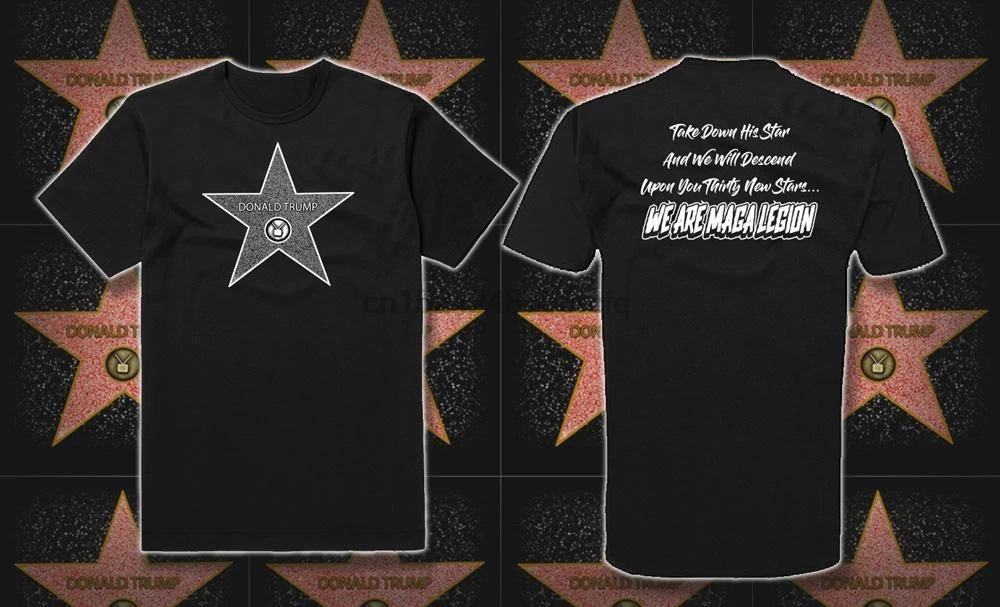 Рубашка Трампа голливудская звезда walk of fame одежда MAGA поддельные новости cnn отстой