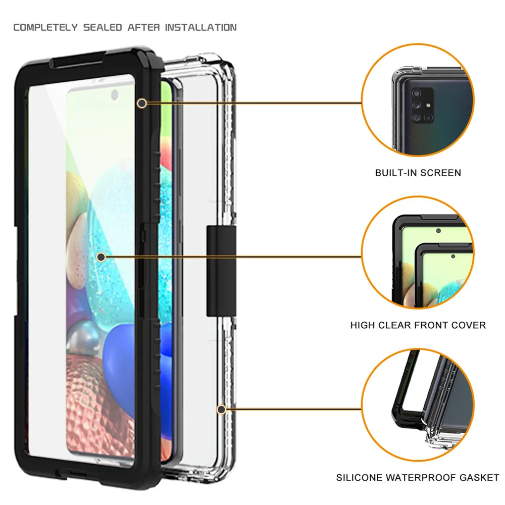 IP68 Waterproof Case Cover Underwater For Samsung Galaxy A72 A52 A32 5G A02S A11 A21S A51 A71 A31 A9S A8S A70S A20S A50S A30
