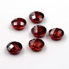 JYGEMS Размер 4-10 мм круглая двухсторонняя шахматная доска Гранат Цвет Красный фианит для ювелирных изделий DIY