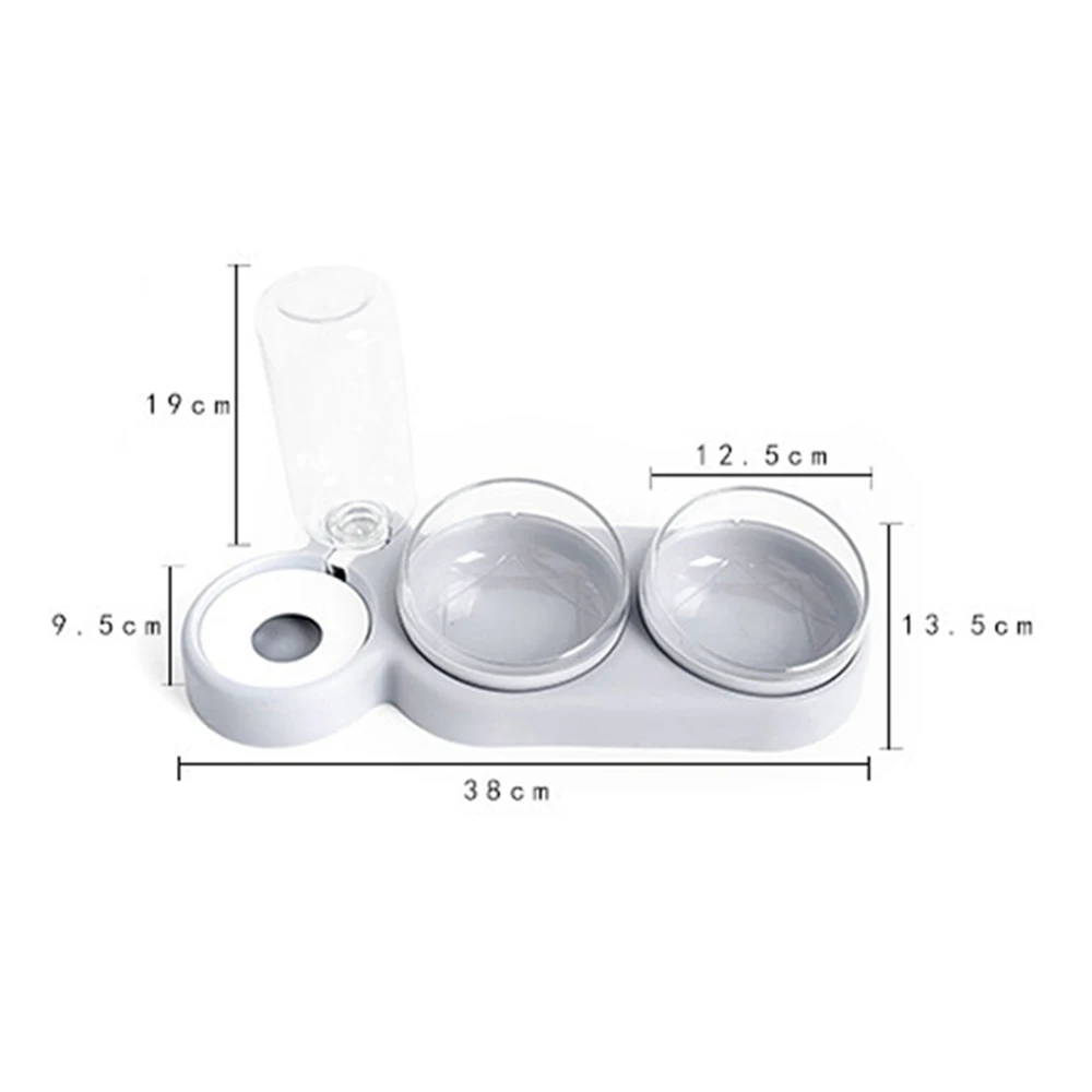 

Double Bowls For Cat Dog Bowl Pet Slow Feeder Stand With Auto Water Drinking Bowl For Cat Food Pet Bowl For Dogs Feeder Supplies