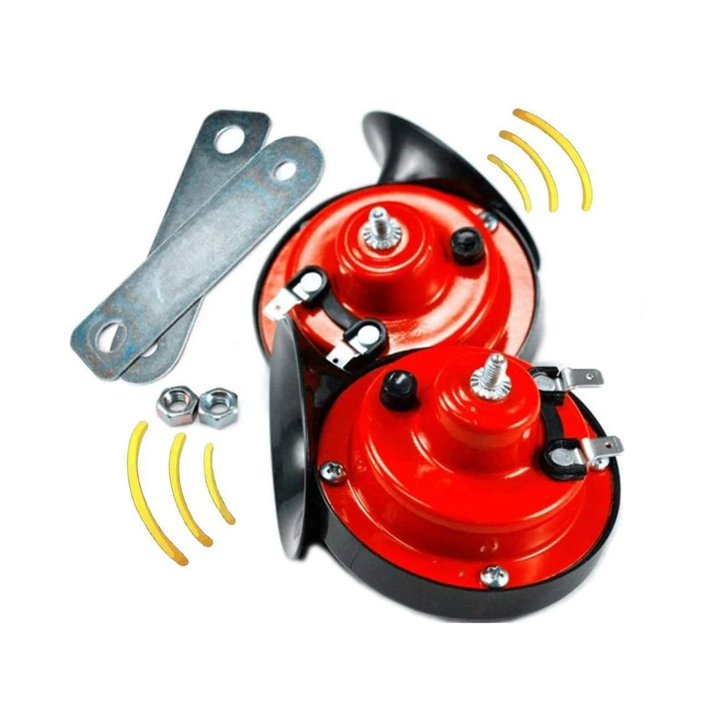 

2pcs 12V Super 300 DB Train Horn for Trucks Car Styling Electric Snail Horn Air Horn Raging Sound for Motorcycle Car Accessories