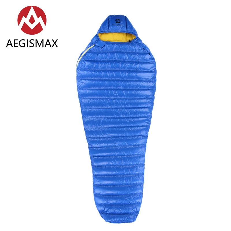 AEGISMAX лето синий Munmmy 700FP ультра сухой белый гусиный пух взрослый открытый сверхлегкий спальный мешок