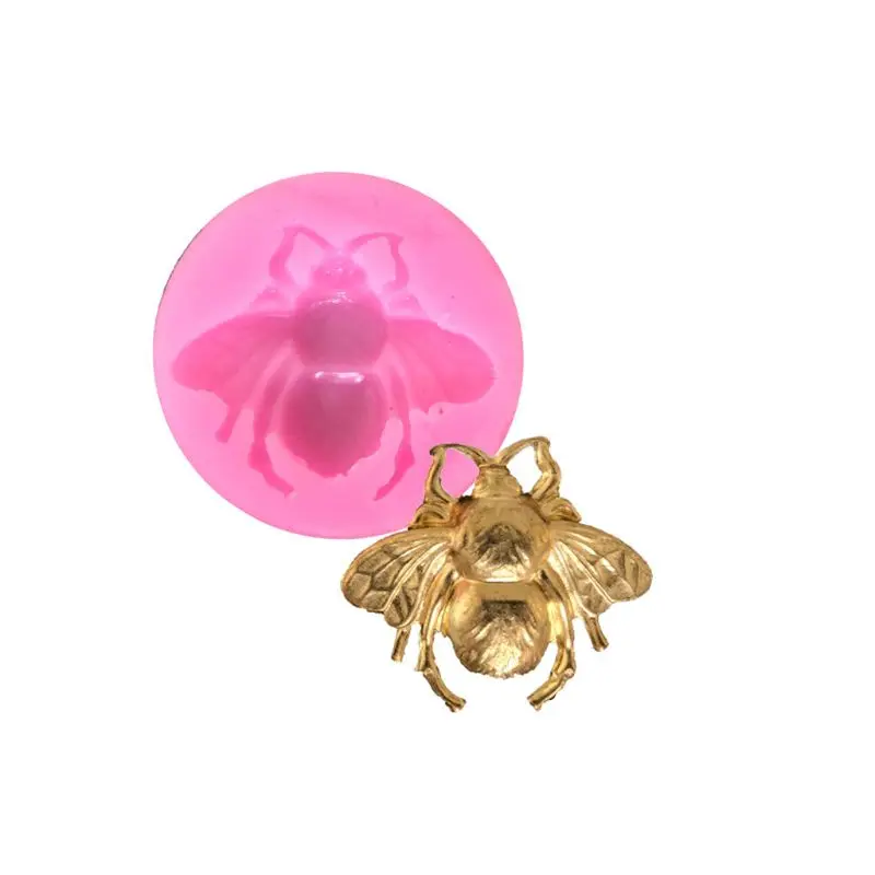 

2022 New Bee Shaped Nail Art Pendant Silicone Mold Resin Molds Jewelry Making Craft Tools