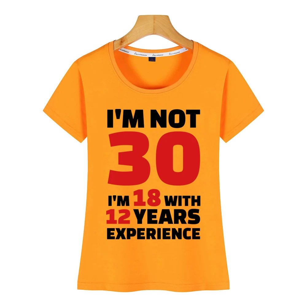 Топы Футболка Для женщин 30 ко дню рождения Изысканная обувь белого цвета с