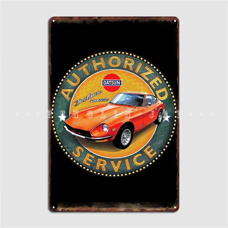 Datsun 240z Japan Service Sign Metal Plaque Poster Club Classic Mural Painting Cave Pub Tin Sign Poster