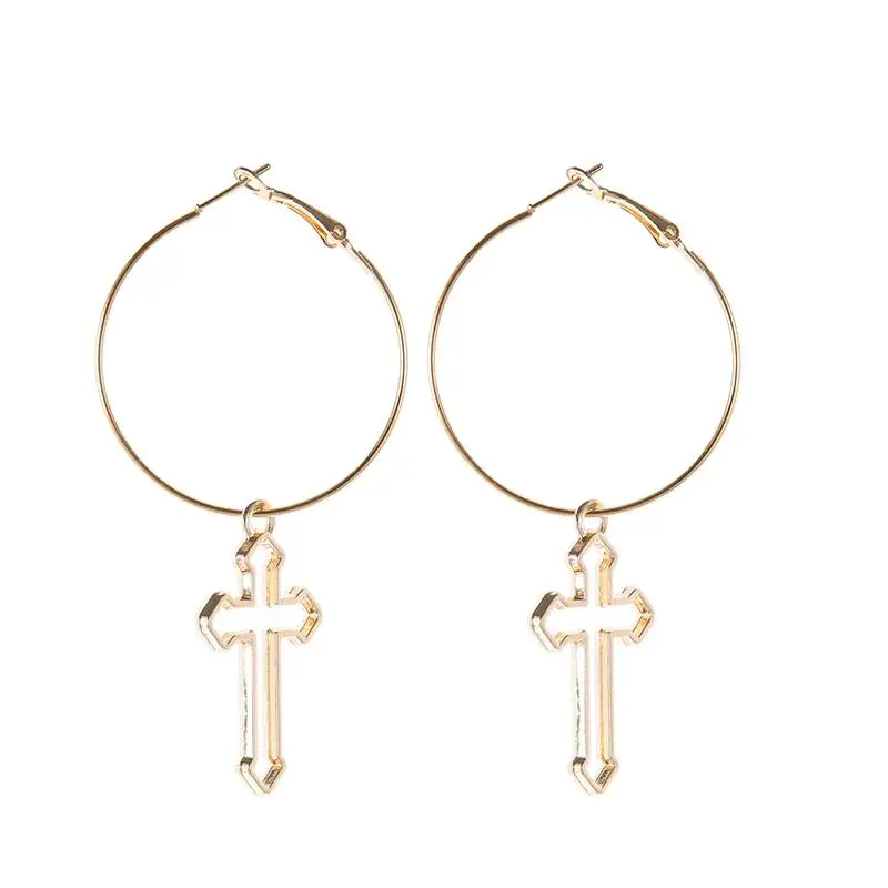 

Hollow Cross Drop Earring Party Beautiful New Arrival Gifts Hot Sale High Quality Dangle Circle Roun