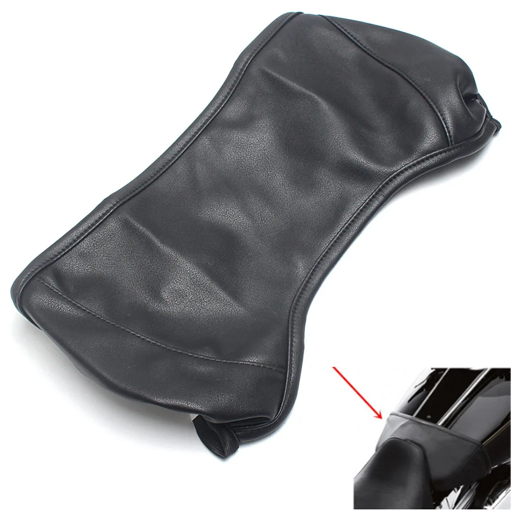 Черный кожаный чехол для топливного бака мотоцикла Harley FLHT FLHR FLTR FLHX FLRT Touring &amp Trike