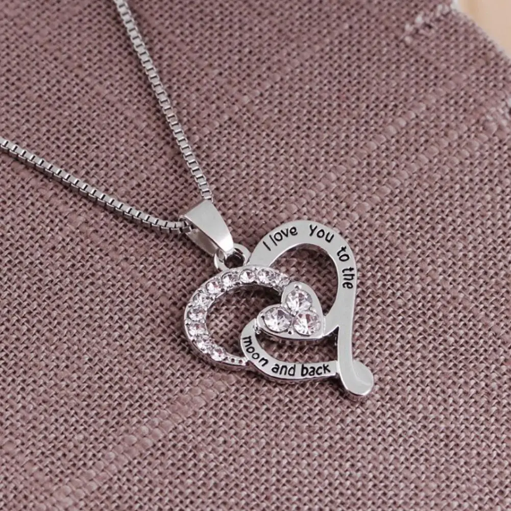 Ожерелье с надписью I Love You to the Moon|Подвески| |