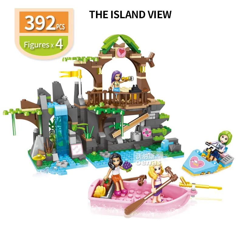 

Friend Series Girl The island view Holiday Town Girls Building Blocks Educational DIY Kids Toys for Children Christmas Gifts