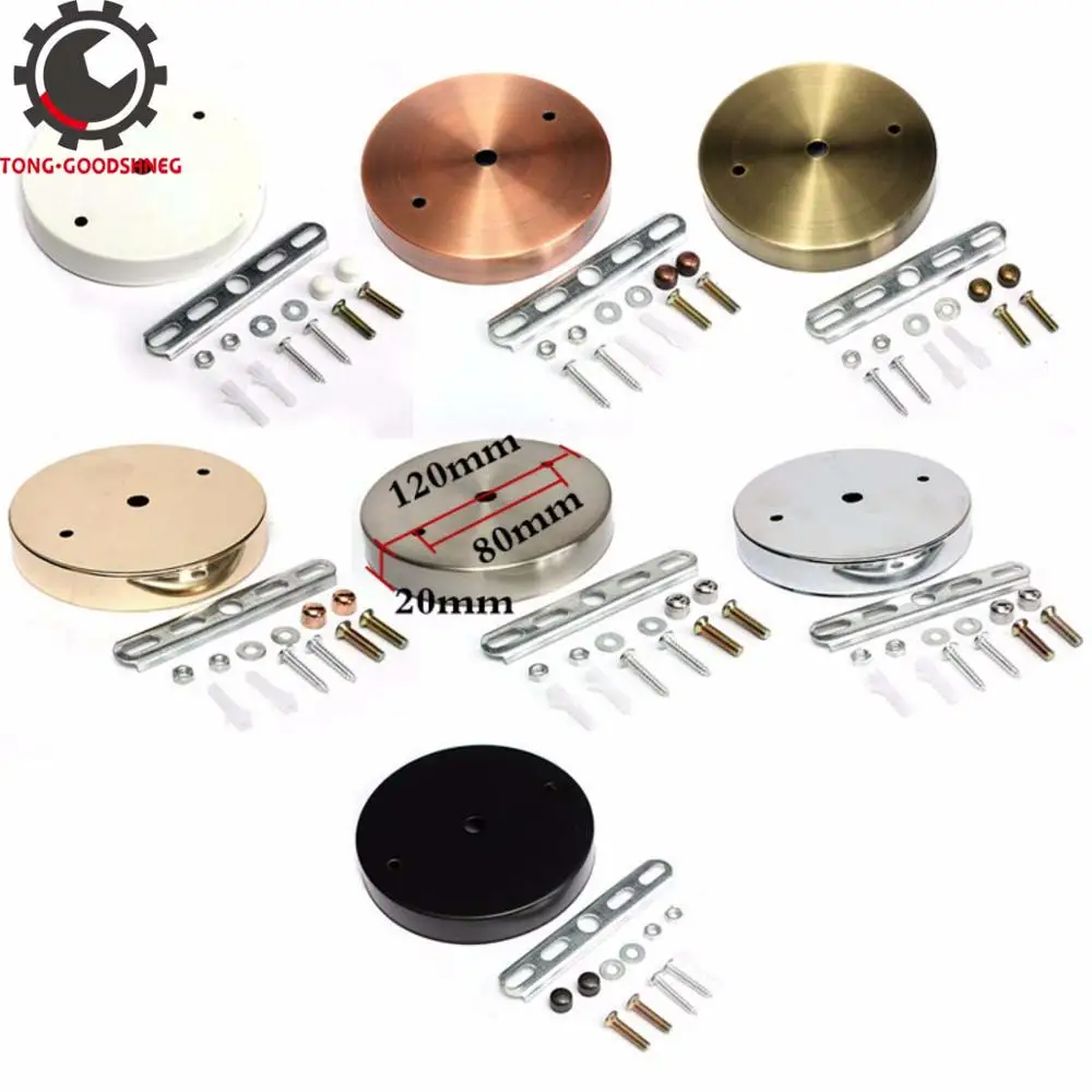 

120mm Ceiling Plate Pendant Lamp Bases Vintage Pendant Light Lamp Base Socket Lamp Base Holder Wall Sconce Lights Mount