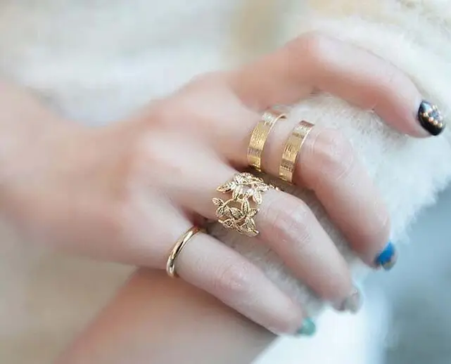 3 шт./компл. простой дизайн металлический лист Винтаж цвета: золотистый