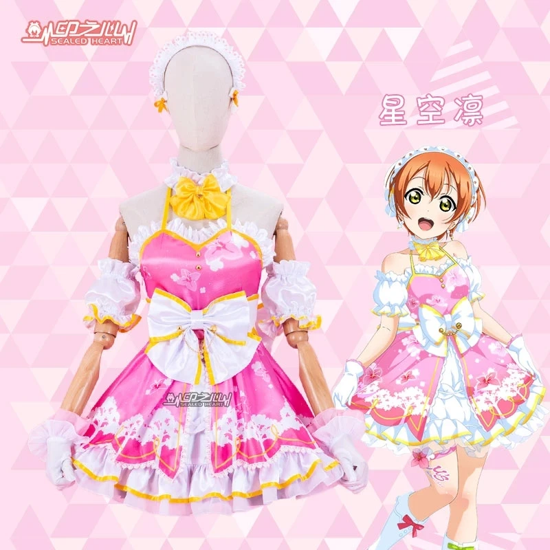 

Anime LoveLive μ's Aqours SIF ps4 Hoshizora Rin Lolita Dress Party Dress Cosplay Costume Women Halloween Free Shipping 2021New
