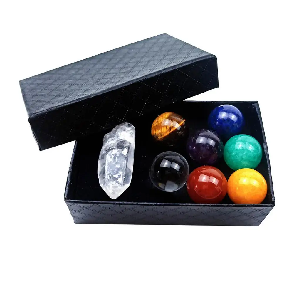 

8 Pieces Healing Crystals Set Chakra Clear Stones Set Natural Healing Stones Healing Crystals Healing Energy Set For Meditation