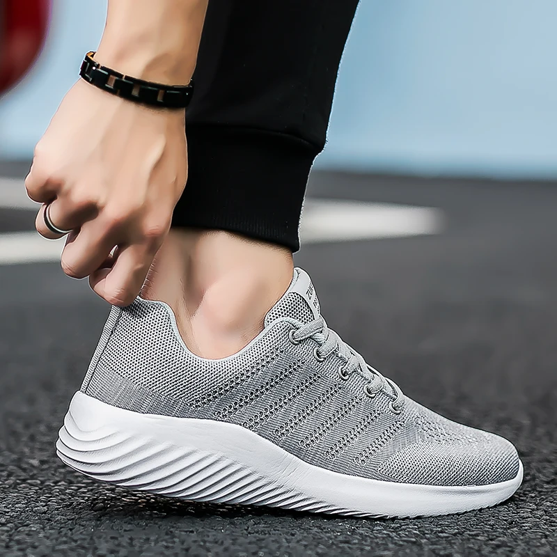 

Men's Casual Socks Shoes Elastic Shoes Outdoor Solid Color Sports Soft Sole Running Shoes Men's Shoes Breathable Walking Shoes