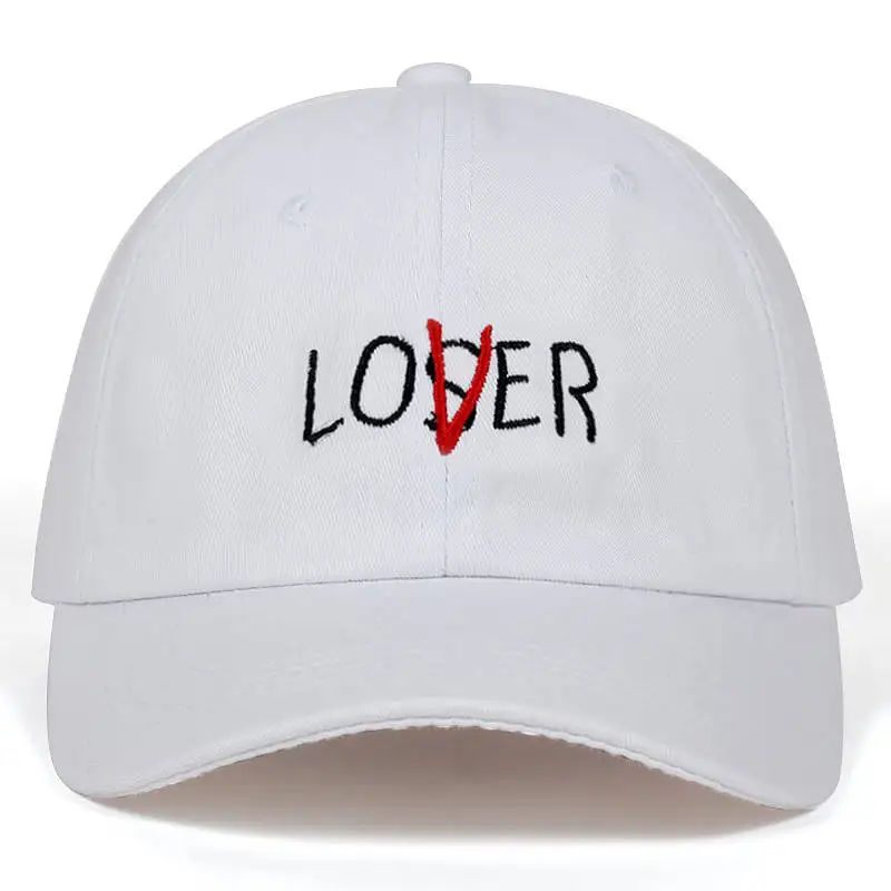 Новые мужские и женские LOSER шляпа c вышивкой, для отца хлопок Бейсбол Кепки унконструктед модные унисекс папа Кепки шапки Bone Гаррос - Цвет: Белый
