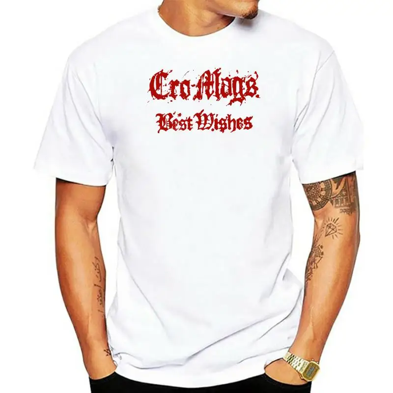 

CRO-MAGS NEW WHITE COTTON T SHIRT Agnostic Front Gorilla Biscuits Madball D.R.I