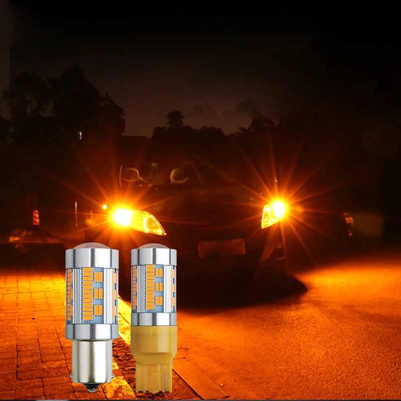 1x 20W 1156 BAU15S PY21W T20 7440 LED 105 4014 SMD Bulb White Yellow Lamp Car Turn Signal Reverse Light No Hyper Flash | Автомобили и