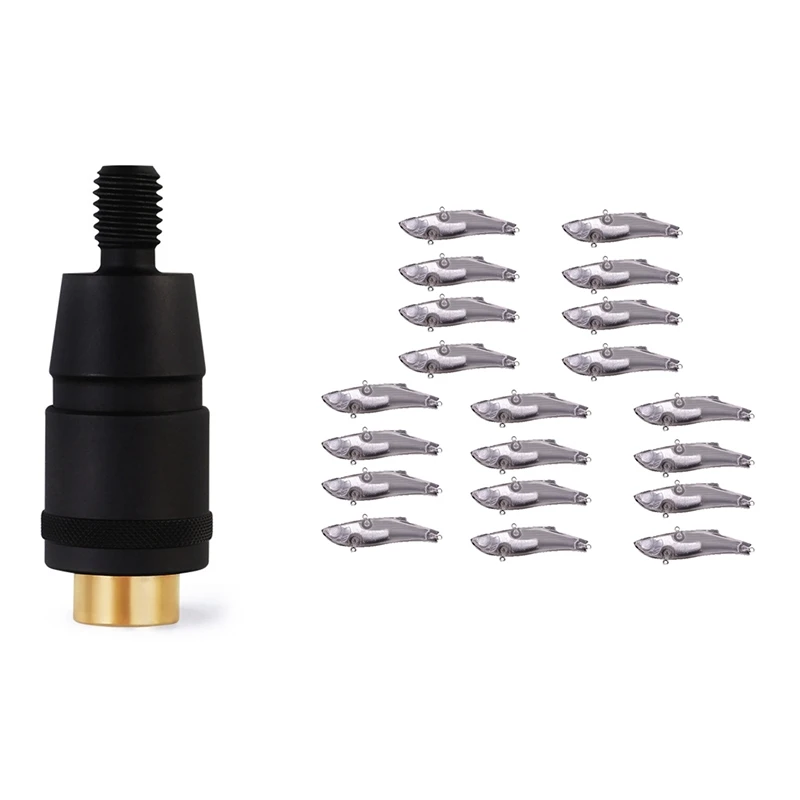 

20 шт. прозрачная приманка, неокрашенные эмбрионы, приманка для рыбы и 1 шт. удочка, коннектор для удочки, винты 8 мм