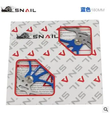SNAIL BLUE 180MM Велосипед дисковый тормоз ротор плавающий MTB для 160 мм 180 мм 203 мм - Цвет: SNAIL BLUE 180MM