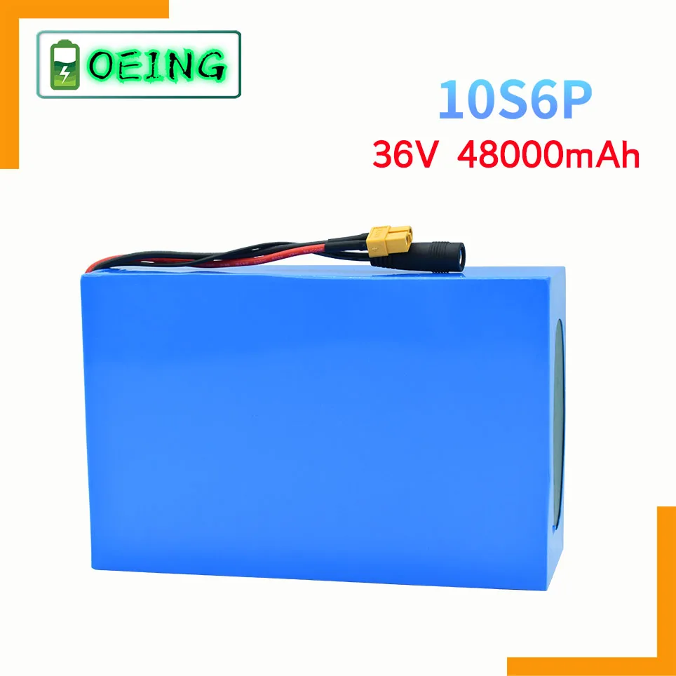 

2021 NEWEST 36V 48ah 10s6p electric motorcycle tricycle bicycle battery 42V 30A e scooter battery with BMS protection 500W 800W