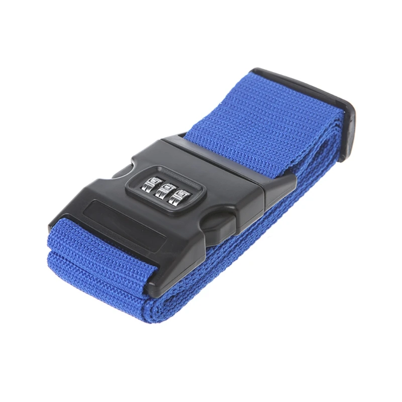 

New Adjustable Travel Luggage Password Lock Nylon Belt Strap Band Multicolor