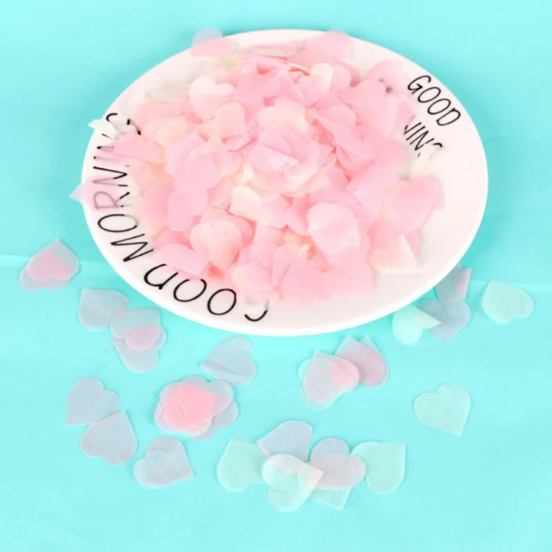 Сердце Конфетти биоразлагаемые Изысканная бумага красочные конфетти для Дня