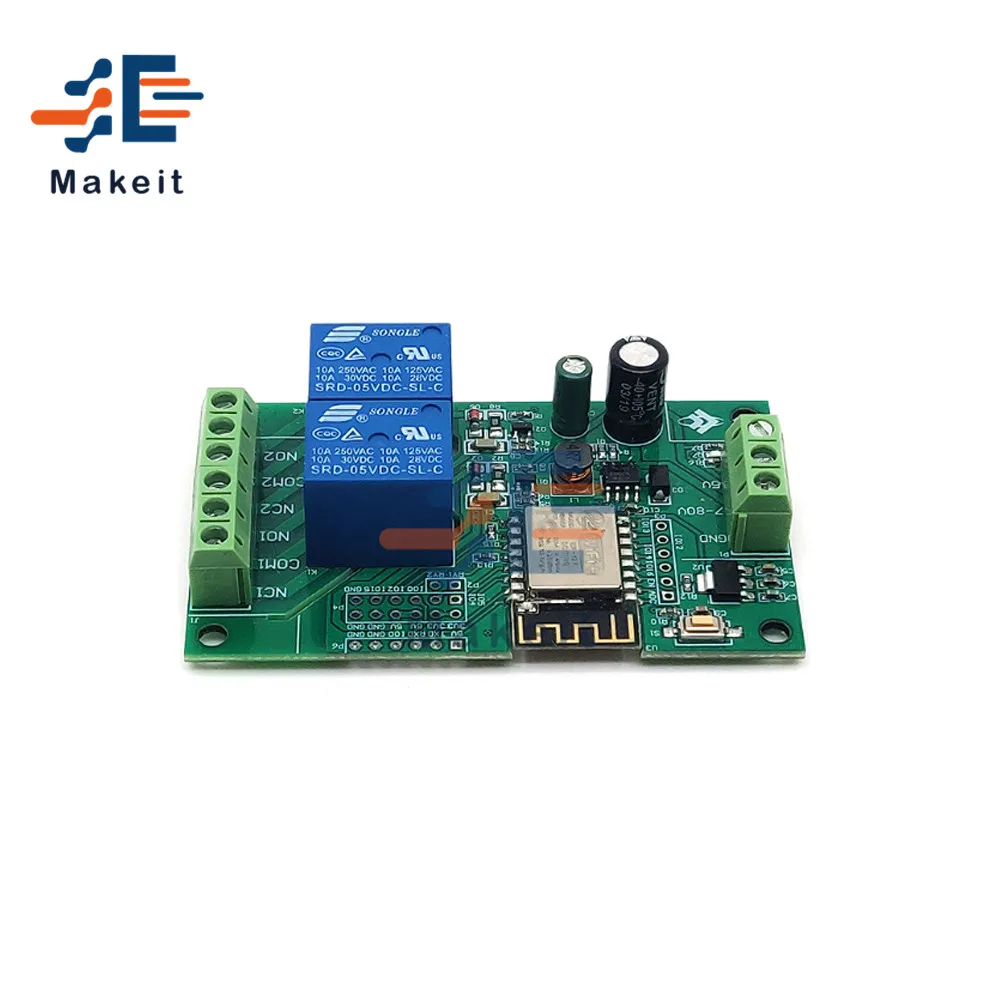 5V/8 80V ESP8266 Беспроводной WI FI 2 канала 4 Канальный Релейный Модуль ESP 12F макетная плата